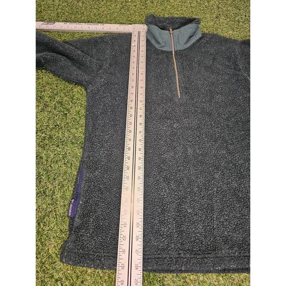 Vintage COLUMBIA 1/4 Zip Medium Fleece Pullover Sweater Made in USA Green - Picture 6 of 7